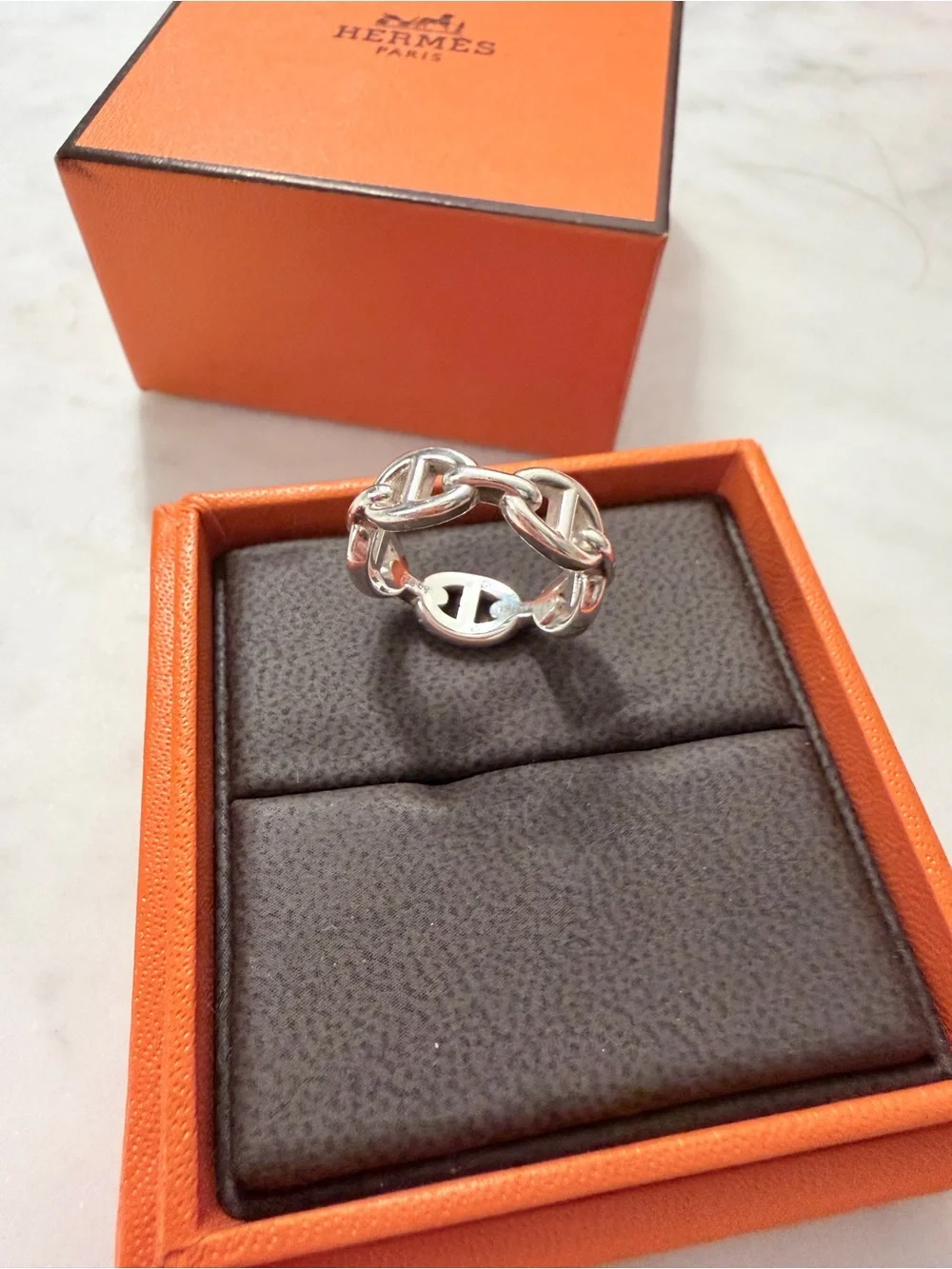 Hermes Chaine d'ancre Enchainee ring, small model